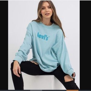 Women’s New Levi's Graphic Prism Crewneck Seat Top Sweater